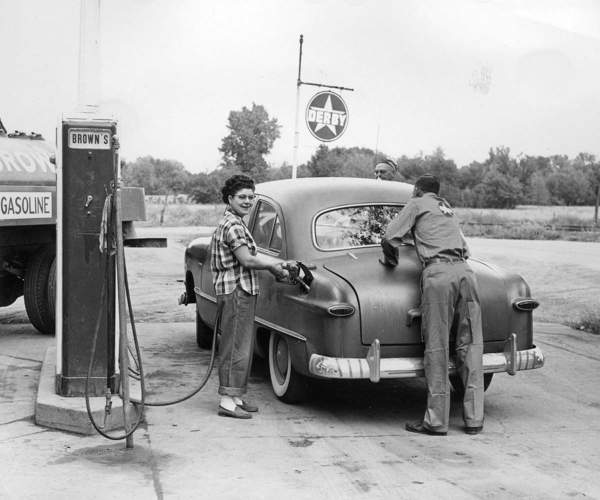 Ross Brown Oil Company Derby Gas Station