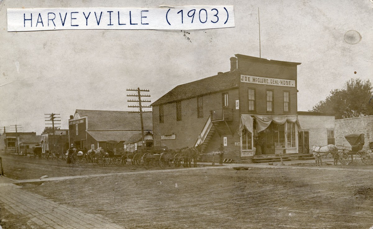Joe McClure, General Merchandise, Harveyville, Kansas - c.1910
