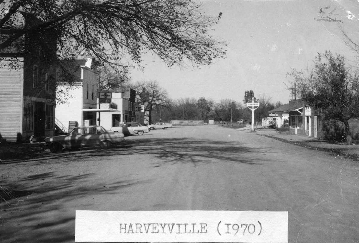 Main Street, Harveyville, Kansas - 1970