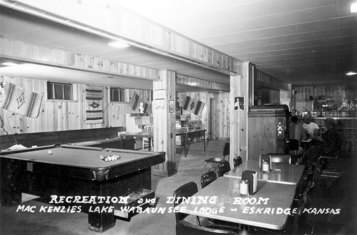 MacKenzie’s Lake Wabaunsee Lodge Postcard