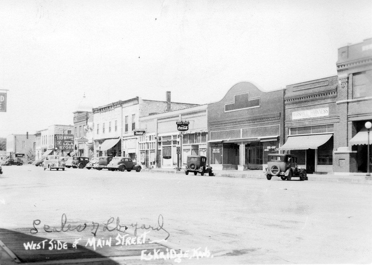 West Side, Main Street, Eskridge, Kansas - c.1940