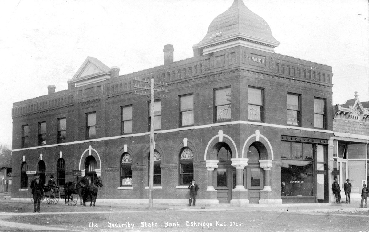 Security State Bank, Waugh Building, Eskridge, Kansas