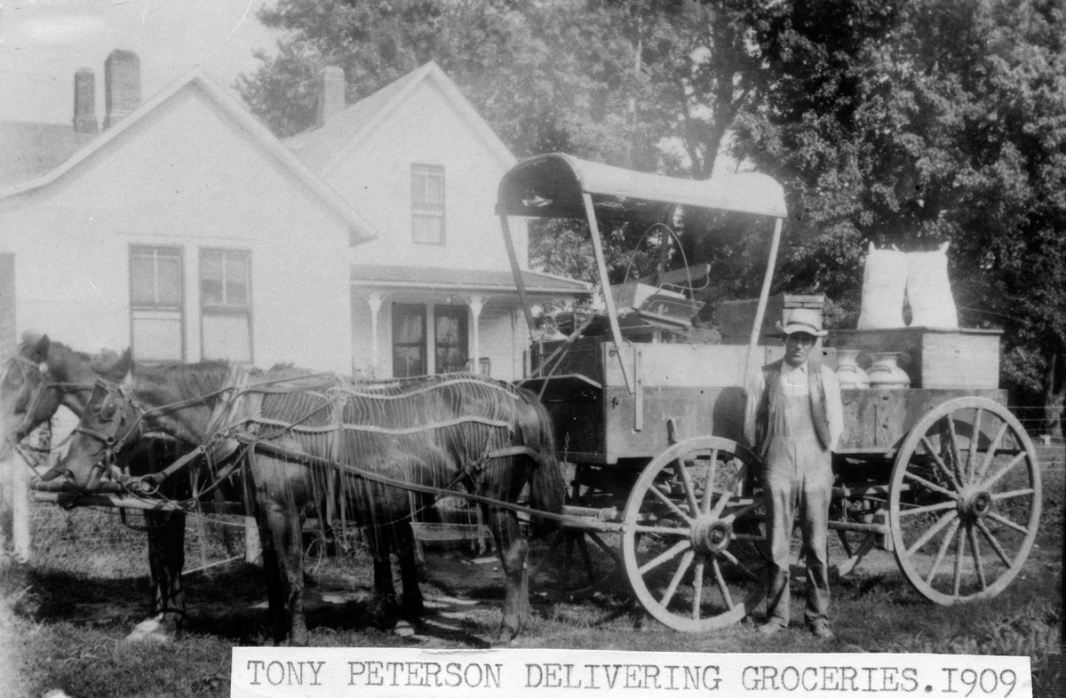 Tony Peterson Delivering Groceries, Maple Hill, Kansas