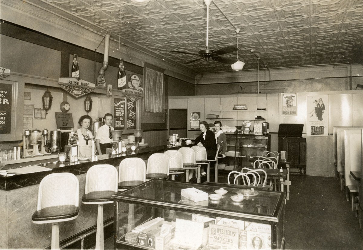 Interior View of an Alma Soda Shop - 1944