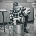 1962–SCHILLING AFB–DAVE MIXING CHEMICALS FOR FILM PROCESSING